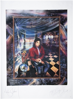 Michael Jackson Signed 30x40" Serigraph "The Book" /375 (Beckett)